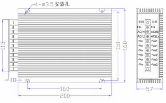 500W DZAEC500S系列 無間斷備份電源外形圖